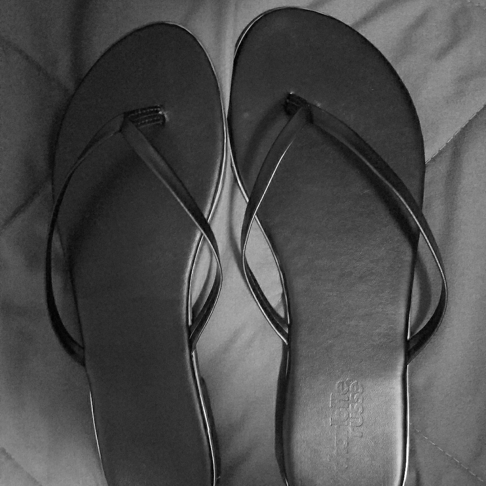 Black Flip Flops